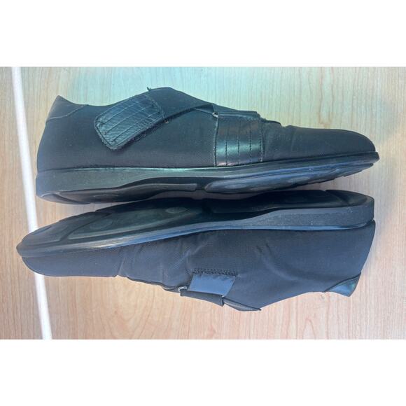 Jaime Mascaro Black Leather and Fabric Cross Strap Casual Flats 1003 Men's 42 - Picture 7 of 13